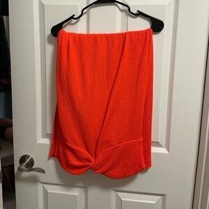 Midi strapless dress